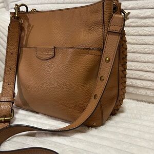American Leather Co. Luca Triple Entry Crossbody in Tan Leather